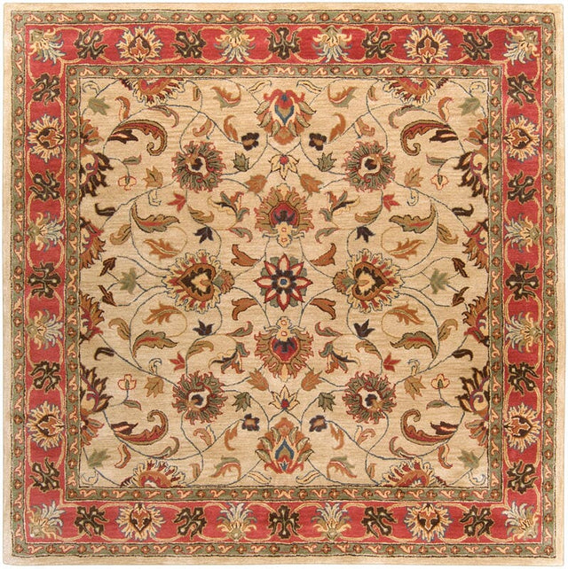 Livabliss Caesar cae - 1001 Beige / Rust Red / Sage / Chocolate Rugs - Livabliss - cae1001 - 4sq