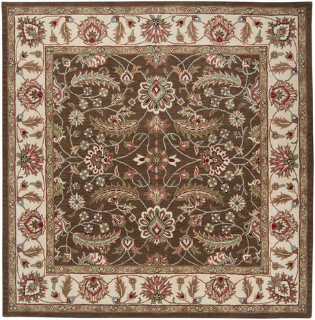 Livabliss Caesar cae - 1003 Chocolate / Forest / Beige Rugs - Livabliss - cae1003 - 4sq