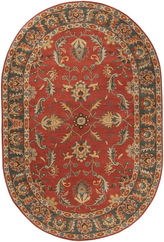 Livabliss Caesar cae - 1007 Rust Red / Kerry Blue / Taupe Rugs - Livabliss - cae1007 - 24hm