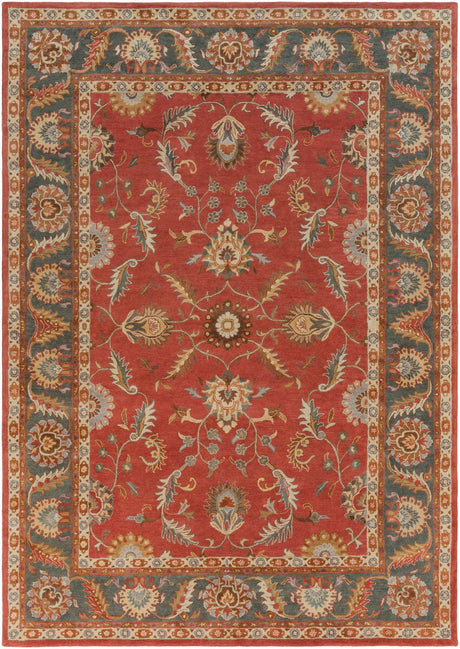 Livabliss Caesar cae - 1007 Rust Red / Kerry Blue / Taupe Rugs - Livabliss - cae1007 - 4rd