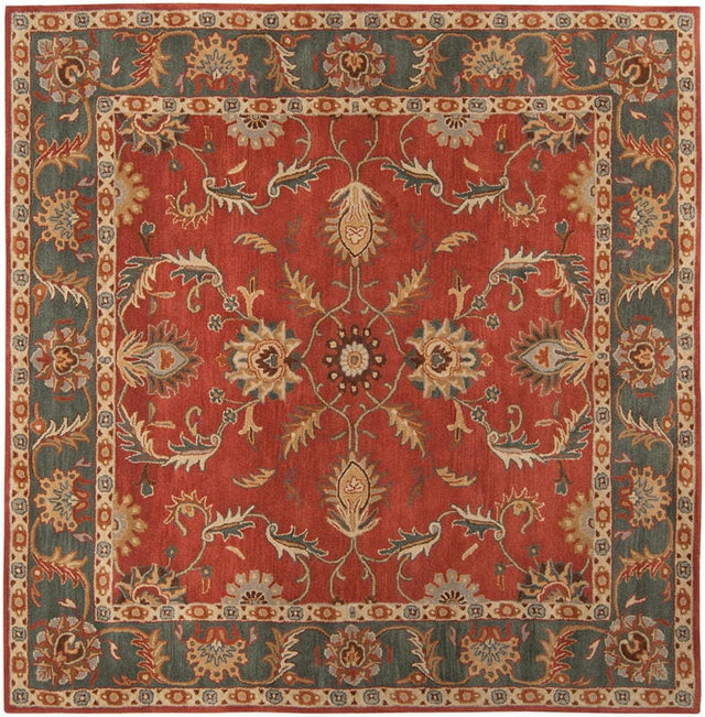 Livabliss Caesar cae - 1007 Rust Red / Kerry Blue / Taupe Rugs - Livabliss - cae1007 - 4sq