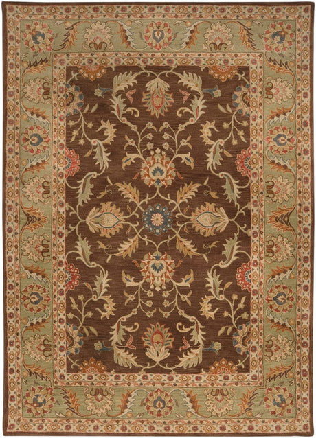 Livabliss Caesar cae - 1009 Chocolate / Rust / Sage / Beige Rugs - Livabliss - cae1009 - 4rd