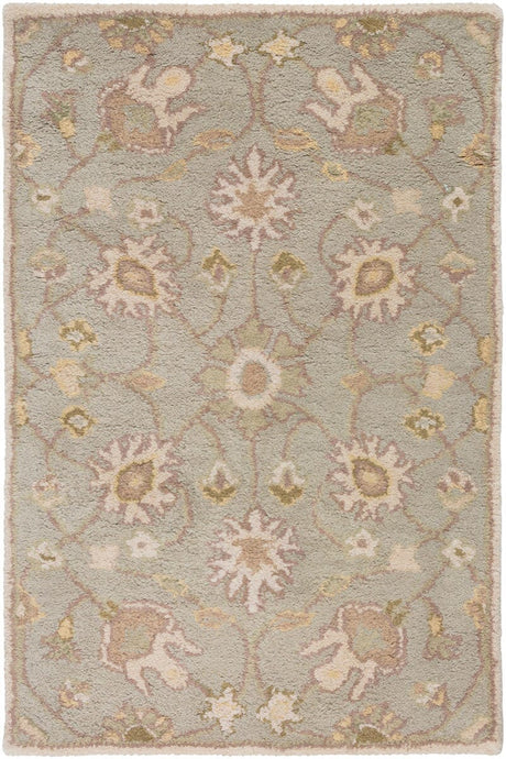 Livabliss Caesar Cae - 1121 Bone / Pigeon Gray / Palm Green Rugs - Livabliss - cae1121 - 69ov