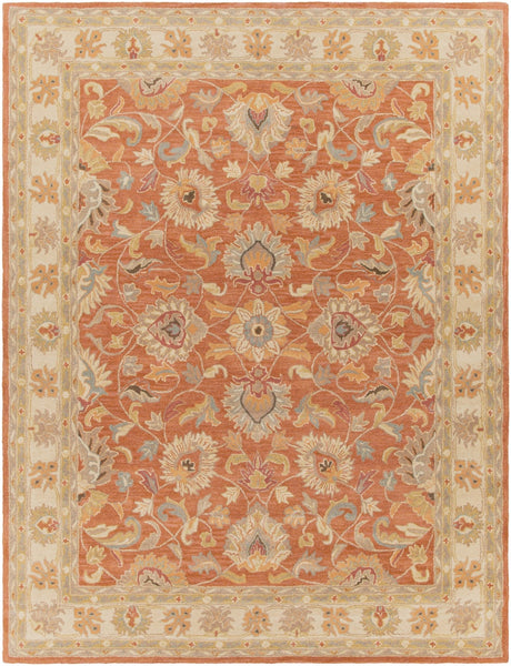 Livabliss Caesar Cae - 1124 Brick Red, Taupe Rug - Livabliss - cae1124 - 23