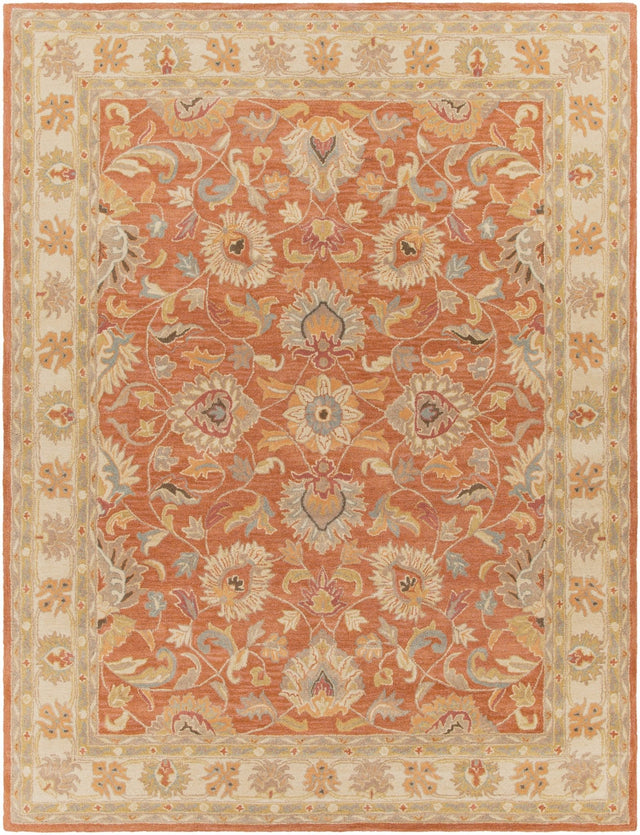 Livabliss Caesar Cae - 1124 Brick Red, Taupe Rug - Livabliss - cae1124 - 23