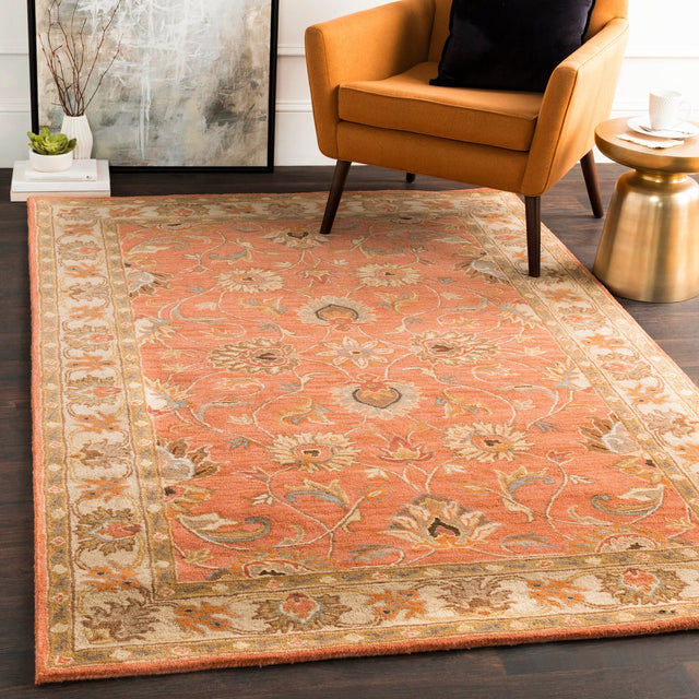 Livabliss Caesar Cae - 1124 Brick Red, Taupe Rug - Livabliss - cae1124 - 23