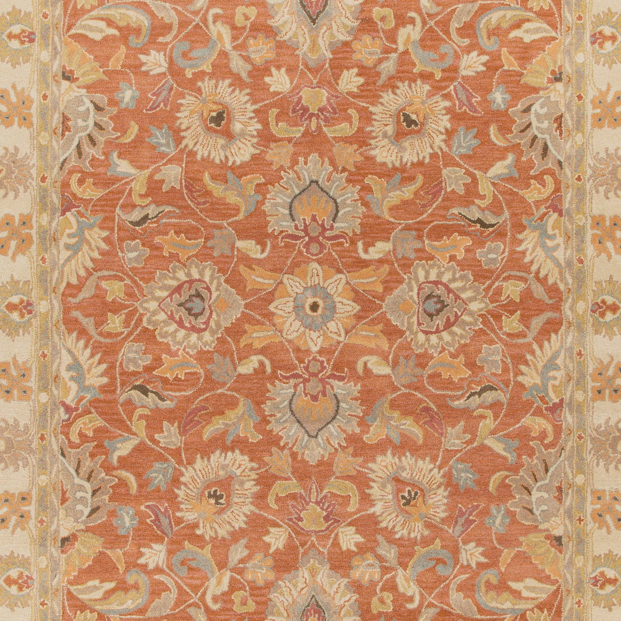 Livabliss Caesar Cae - 1124 Brick Red, Taupe Rug - Livabliss - cae1124 - 4rd
