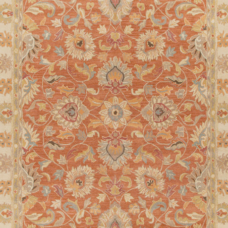 Livabliss Caesar Cae - 1124 Brick Red, Taupe Rug - Livabliss - cae1124 - 4rd