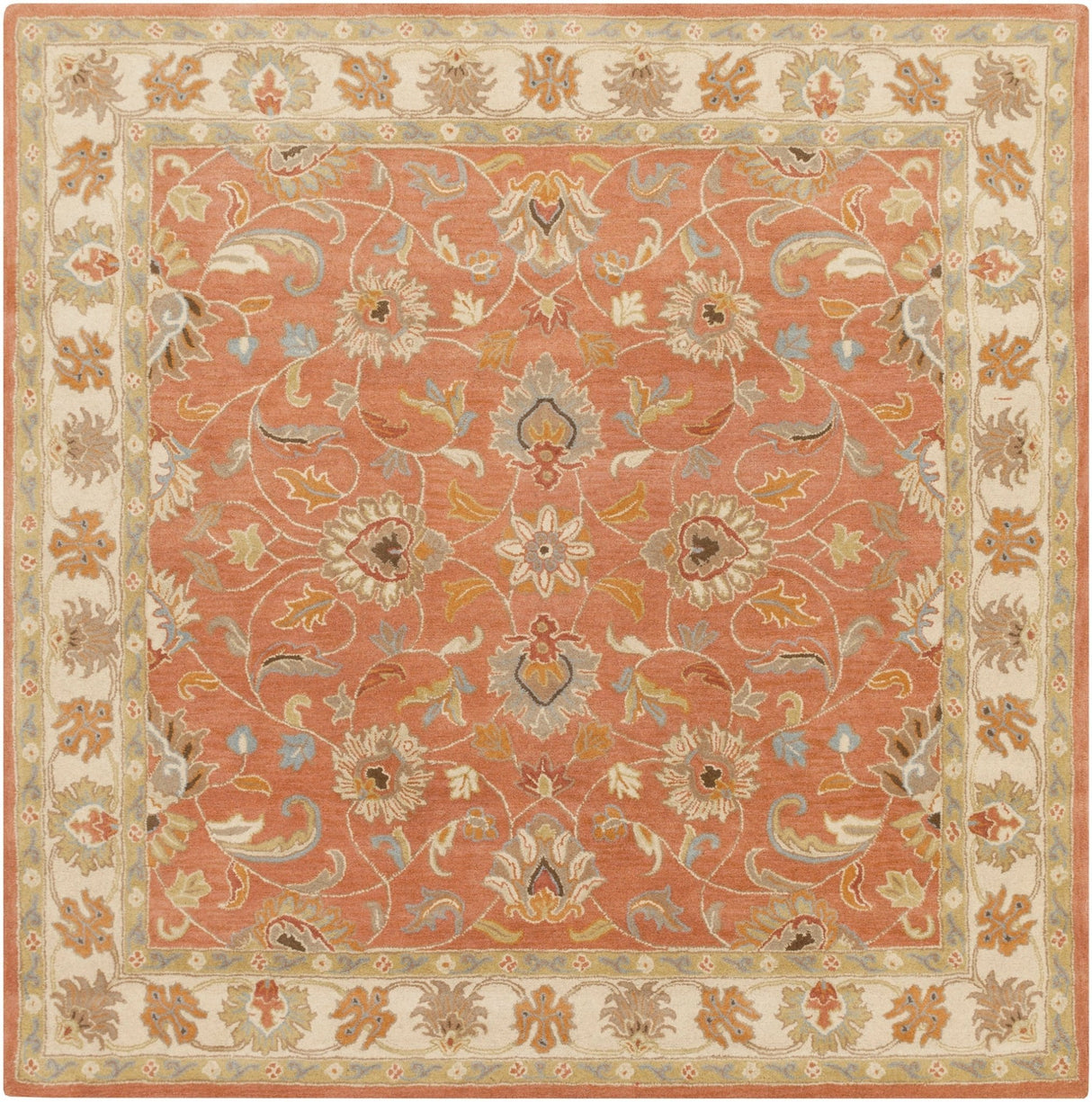Livabliss Caesar Cae - 1124 Brick Red, Taupe Rug - Livabliss - cae1124 - 4sq