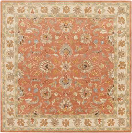 Livabliss Caesar Cae - 1124 Brick Red, Taupe Rug - Livabliss - cae1124 - 4sq