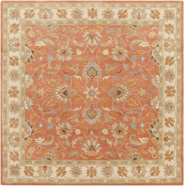 Livabliss Caesar Cae - 1124 Brick Red, Taupe Rug - Livabliss - cae1124 - 4sq