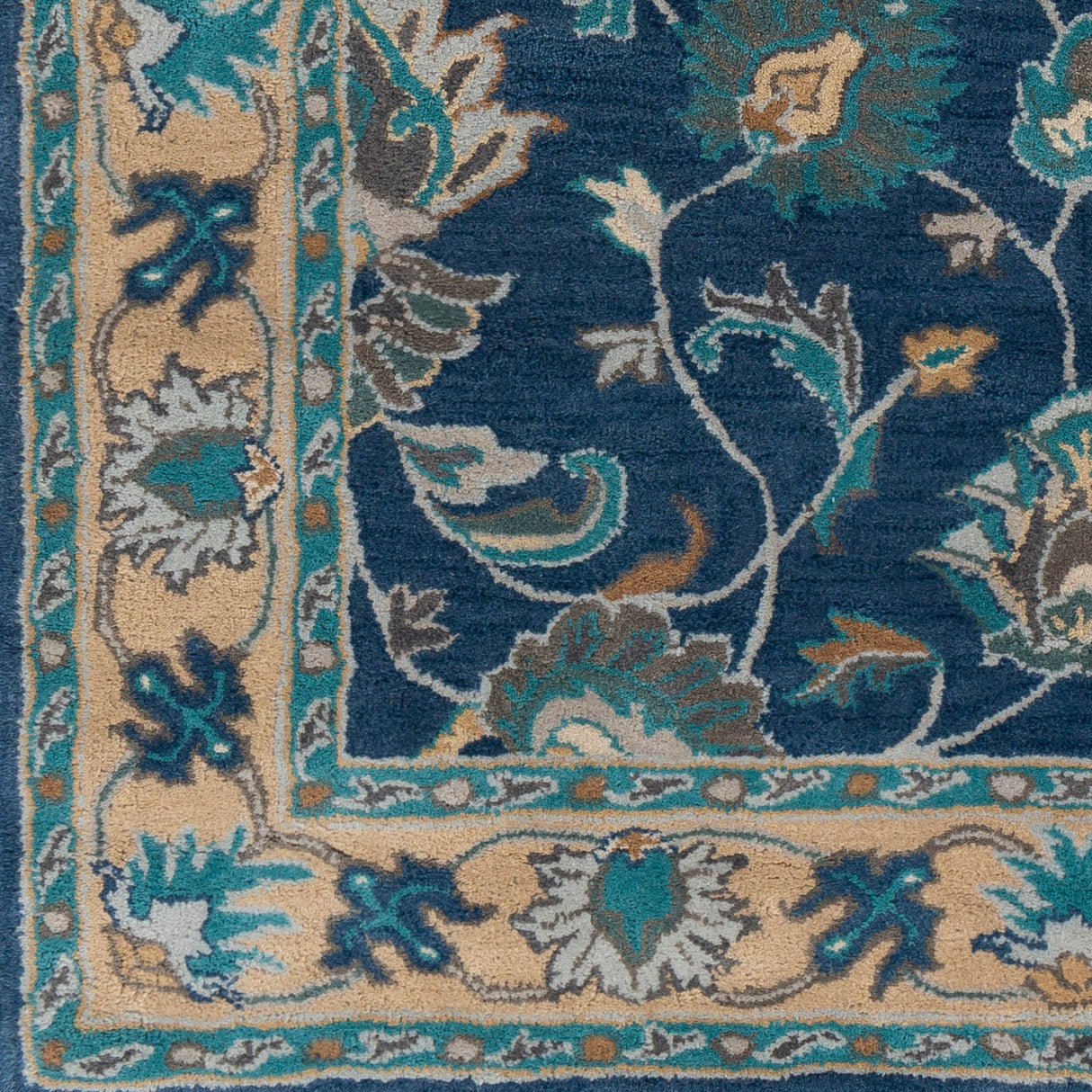Livabliss Caesar Cae - 1220 Dark Blue, Teal Rug - Livabliss - cae1220 - 23