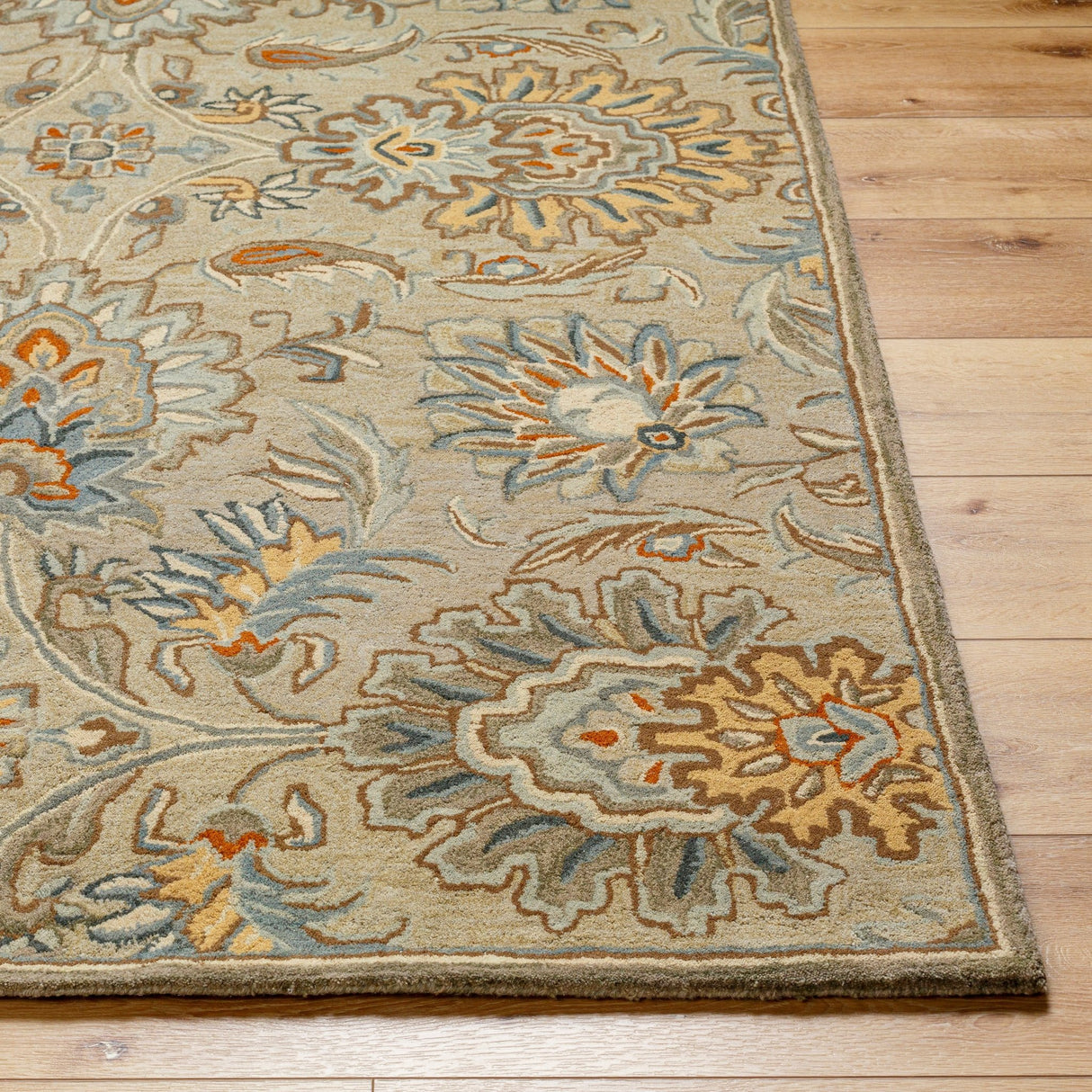 Livabliss Caesar Cae - 1227 Warm Grey, Slate Grey Taupe, Sage, Camel, Metallic - Silver Rug - Livabliss - cae1227 - 23