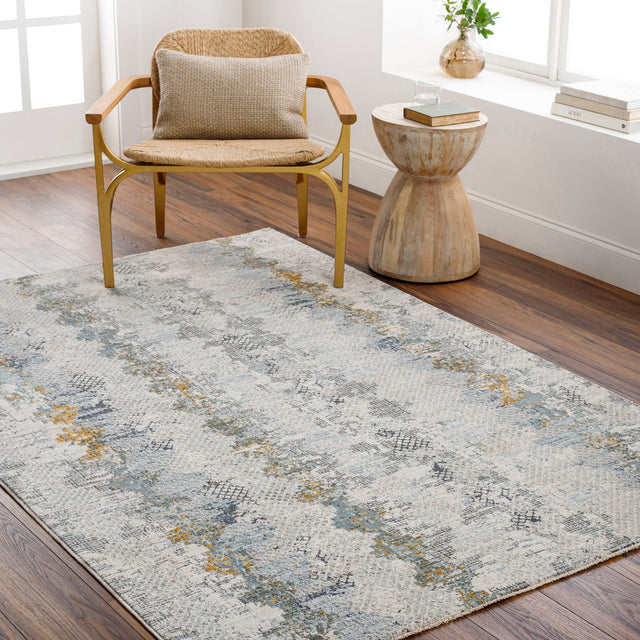 Livabliss Dresden Dre - 2303 Off - White, Taupe, Dusty Sage, Ink Blue, Light Gray, Deep Teal Rug - Livabliss - dre2303 - 23