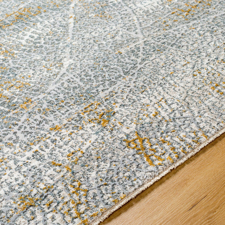 Livabliss Dresden Dre - 2313 Medium Gray, White, Light Slate, Gray, Mustard, Denim Rug - Livabliss - dre2313 - 23