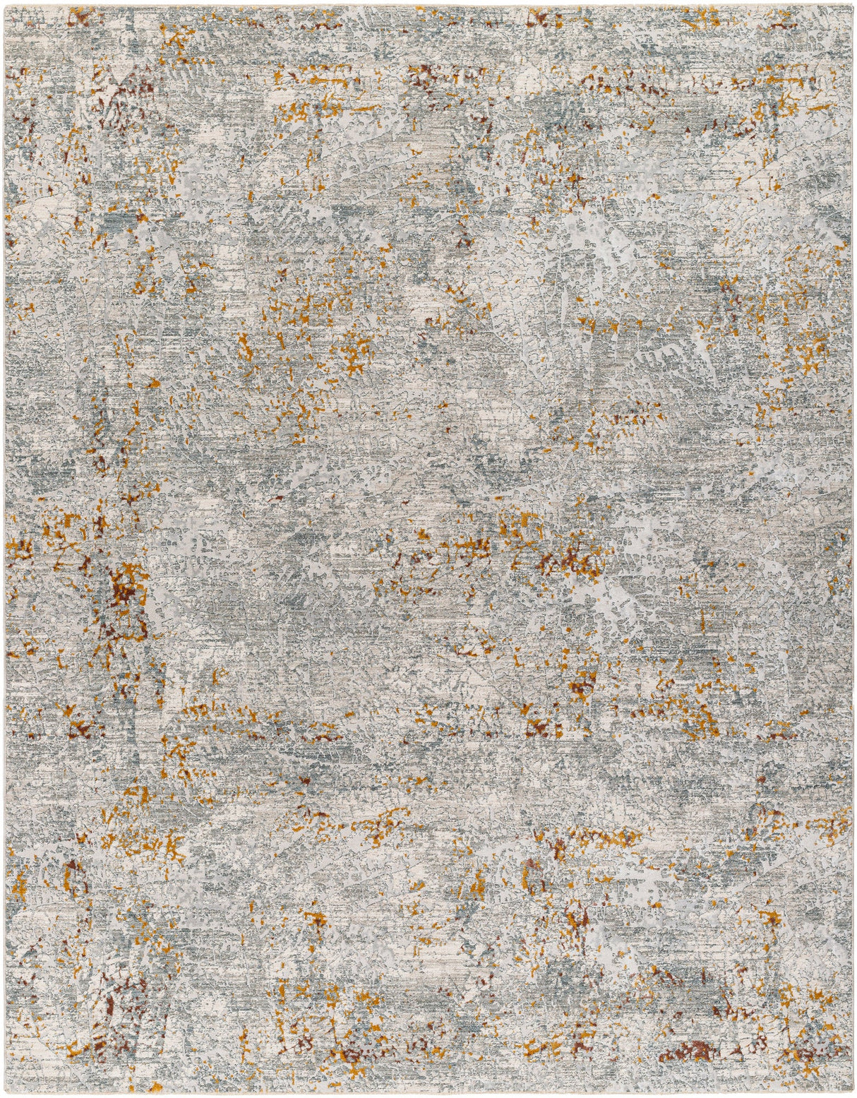 Livabliss Dresden Dre - 2314 Gray, White, Medium Gray, Light Slate, Mustard, Rust Rug - Livabliss - dre2314 - 23