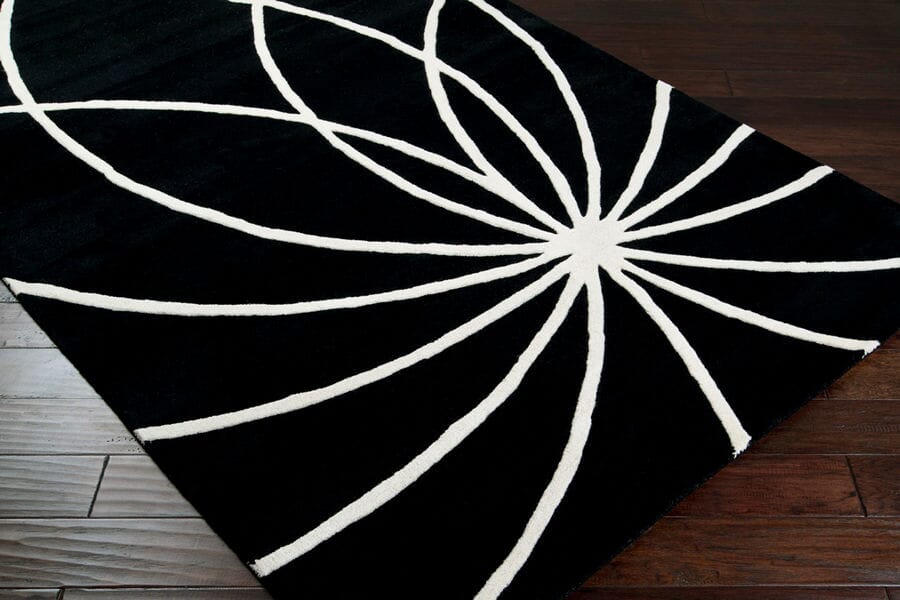 Livabliss Forum fm - 7072 Black / White Rugs - Livabliss - fm7072 - 4rd