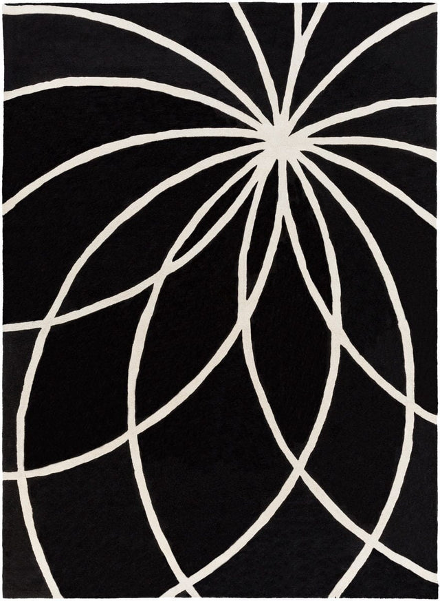 Livabliss Forum fm - 7072 Black / White Rugs - Livabliss - fm7072 - 4rd