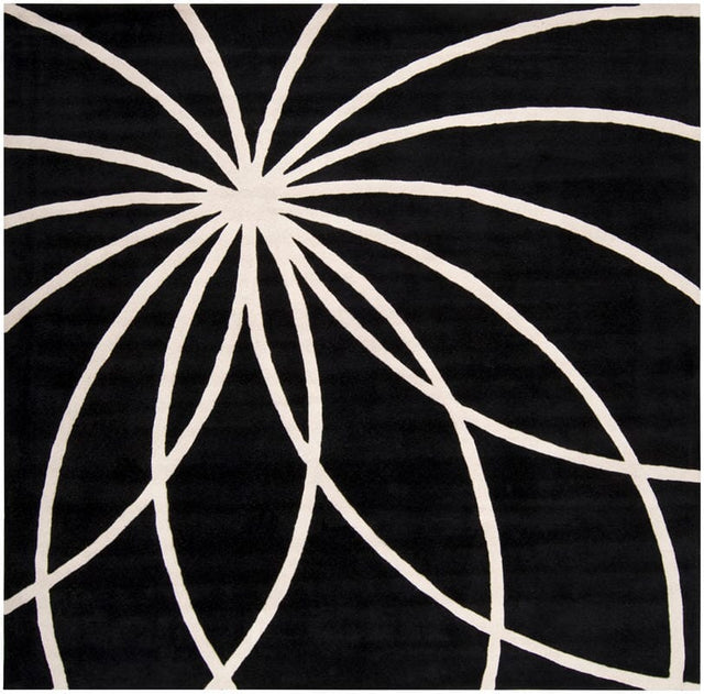 Livabliss Forum fm - 7072 Black / White Rugs - Livabliss - fm7072 - 4sq