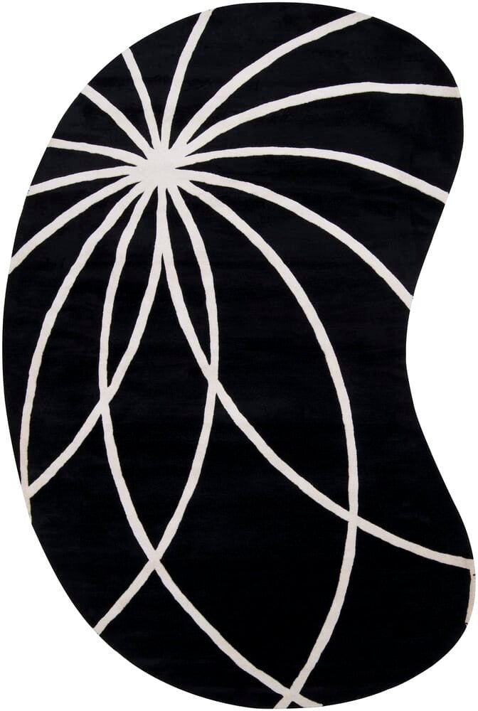 Livabliss Forum fm - 7072 Black / White Rugs - Livabliss - fm7072 - 810kdny