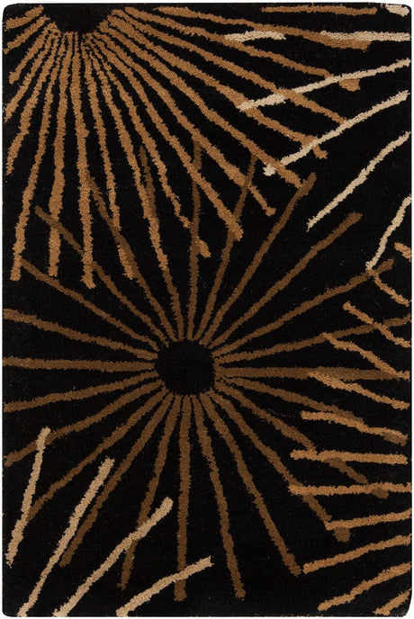 Livabliss Forum fm - 7090 Black / Brown / Tan / Gold Rugs - Livabliss - fm7090 - 4rd