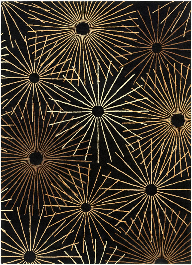 Livabliss Forum fm - 7090 Black / Brown / Tan / Gold Rugs - Livabliss - fm7090 - 4rd