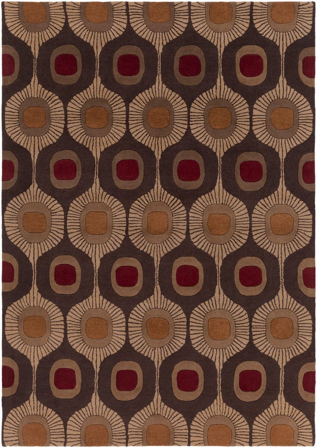 Livabliss Forum Fm - 7170 Dark Chocolate / Tan / Dark Beige Rugs - Livabliss - fm7170 - 4rd