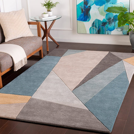 Livabliss Forum Fm - 7223 Teal, Sage, Medium Gray, Light Gray Rugs - Livabliss - fm7223 - 23