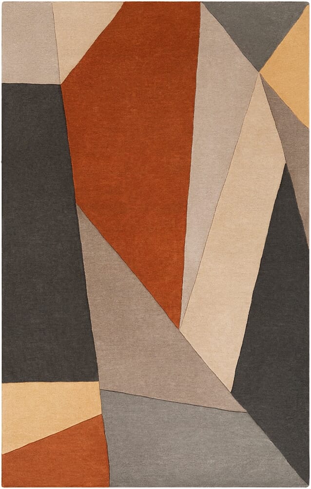 Livabliss Forum Fm - 7224 Burnt Orange, Charcoal, Taupe Rugs - Livabliss - fm7224 - 23