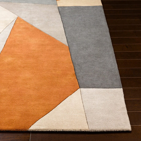 Livabliss Forum Fm - 7224 Burnt Orange, Charcoal, Taupe Rugs - Livabliss - fm7224 - 23