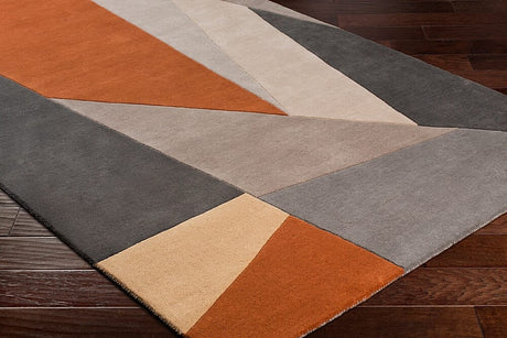 Livabliss Forum Fm - 7224 Burnt Orange, Charcoal, Taupe Rugs - Livabliss - fm7224 - 268