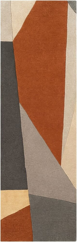 Livabliss Forum Fm - 7224 Burnt Orange, Charcoal, Taupe Rugs - Livabliss - fm7224 - 268