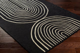 Livabliss Isabel Ibl - 2302 Beige, Black Rug - Livabliss - ibl2302 - 23