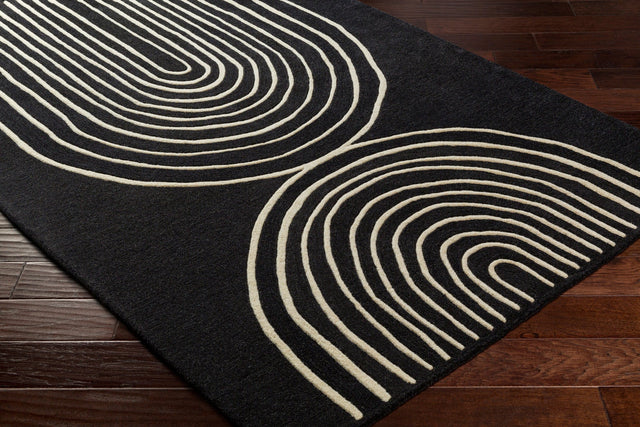 Livabliss Isabel Ibl - 2302 Beige, Black Rug - Livabliss - ibl2302 - 23