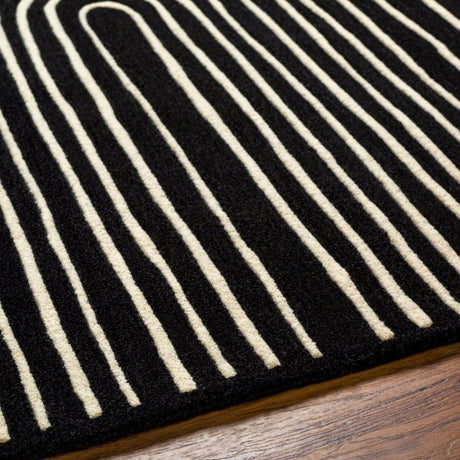 Livabliss Isabel Ibl - 2302 Beige, Black Rug - Livabliss - ibl2302 - 23