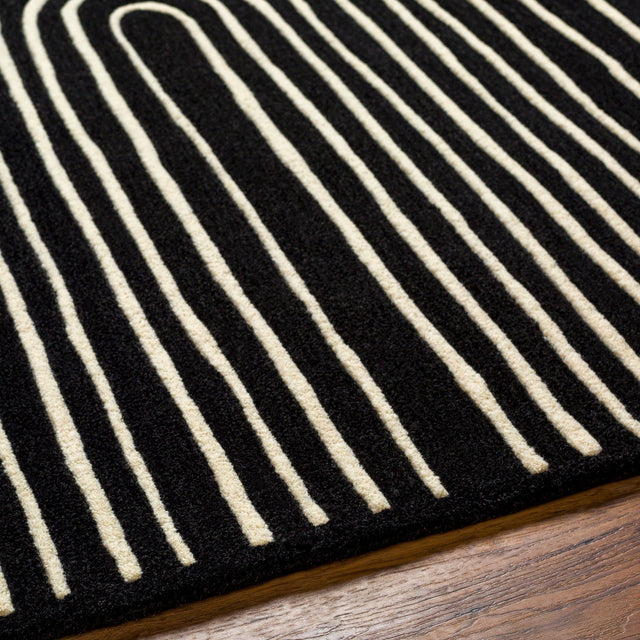 Livabliss Isabel Ibl - 2302 Beige, Black Rug - Livabliss - ibl2302 - 23
