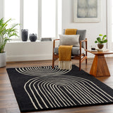 Livabliss Isabel Ibl - 2302 Beige, Black Rug - Livabliss - ibl2302 - 23
