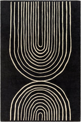 Livabliss Isabel Ibl - 2302 Beige, Black Rug - Livabliss - ibl2302 - 23