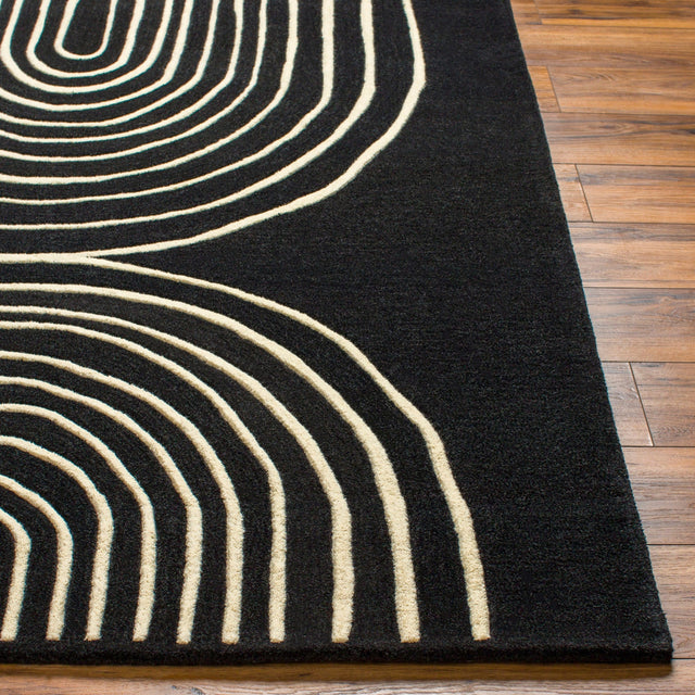 Livabliss Isabel Ibl - 2302 Beige, Black Rug - Livabliss - ibl2302 - 23