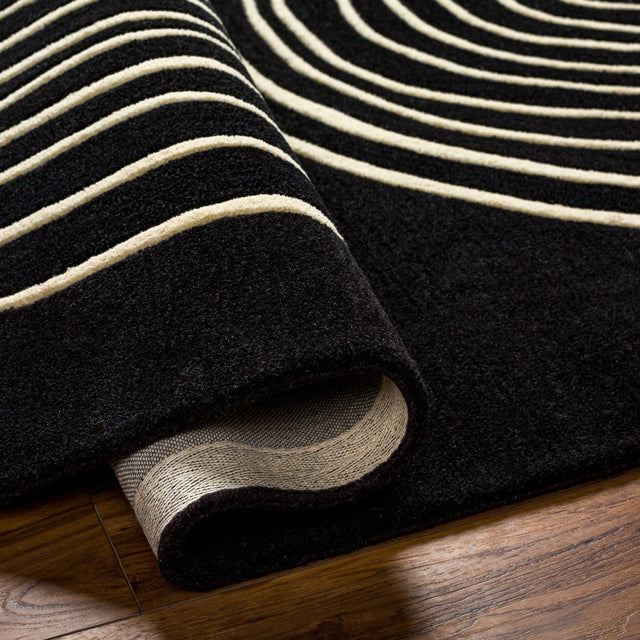 Livabliss Isabel Ibl - 2302 Beige, Black Rug - Livabliss - ibl2302 - 23