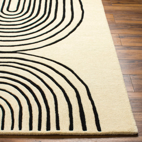 Livabliss Isabel Ibl - 2303 Beige, Black Rug - Livabliss - ibl2303 - 23