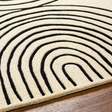 Livabliss Isabel Ibl - 2303 Beige, Black Rug - Livabliss - ibl2303 - 23