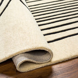 Livabliss Isabel Ibl - 2303 Beige, Black Rug - Livabliss - ibl2303 - 23