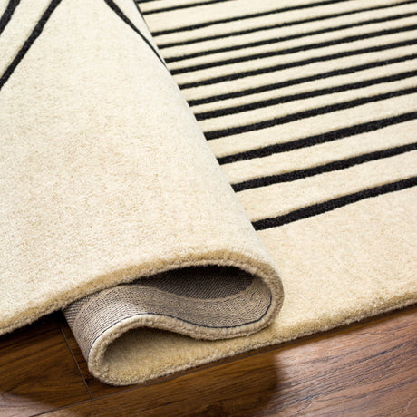 Livabliss Isabel Ibl - 2303 Beige, Black Rug - Livabliss - ibl2303 - 23