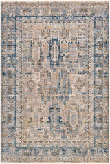 Livabliss Mirabel Mbe - 2302 Navy, Denim, Cream, Dark Brown Rugs - Livabliss - mbe2302 - 23