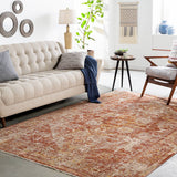 Livabliss Mirabel Mbe - 2304 Peach, Burnt Orange, Cream, Dark Brown Rugs - Livabliss - mbe2304 - 23