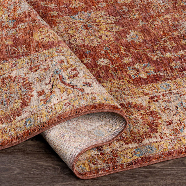 Livabliss Mirabel Mbe - 2307 Burnt Orange, Rose, Teal, Olive Rugs - Livabliss - mbe2307 - 23