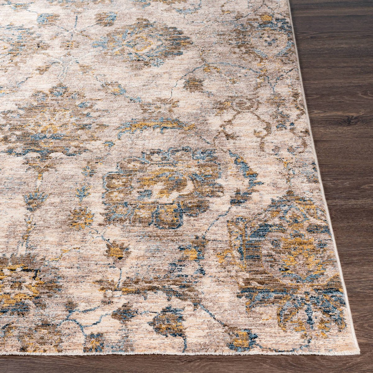 Livabliss Mirabel Mbe - 2316 Teal, Aqua, Mustard, Dark Brown Rugs - Livabliss - mbe2316 - 23
