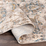Livabliss Mirabel Mbe - 2316 Teal, Aqua, Mustard, Dark Brown Rugs - Livabliss - mbe2316 - 23