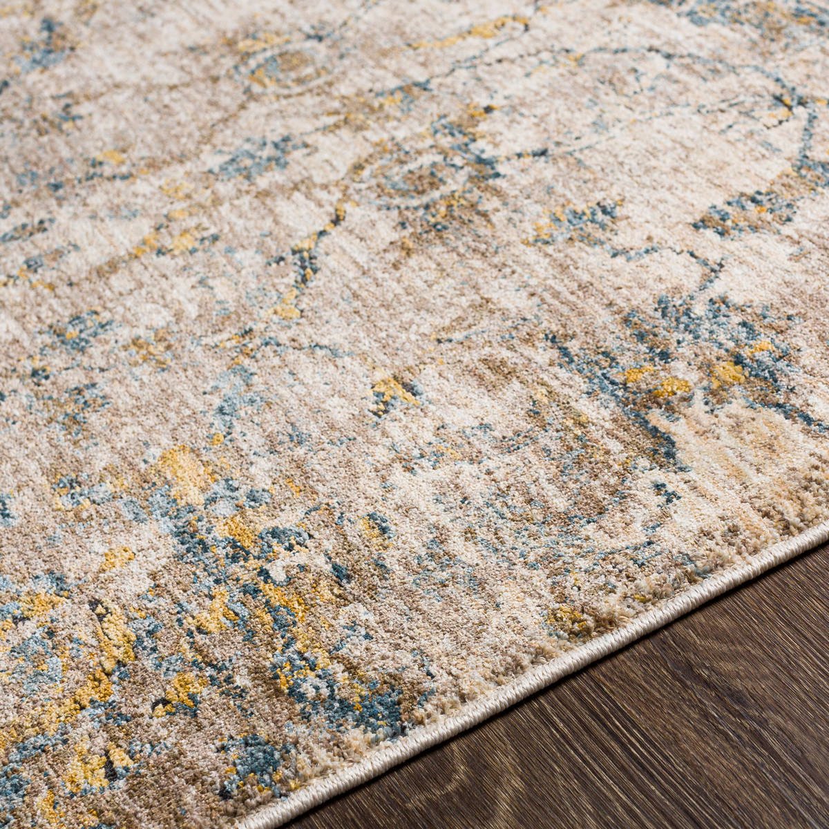 Livabliss Mirabel Mbe - 2316 Teal, Aqua, Mustard, Dark Brown Rugs - Livabliss - mbe2316 - 23